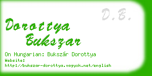dorottya bukszar business card